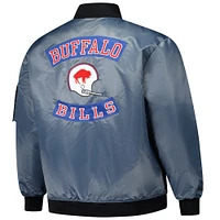 Men's Mitchell & Ness Charcoal Buffalo Bills Big Tall Bomber Full-Zip Jacket