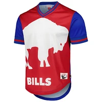Men's Mitchell & Ness Royal Buffalo Bills Jumbotron 3.0 Mesh V-Neck T-Shirt