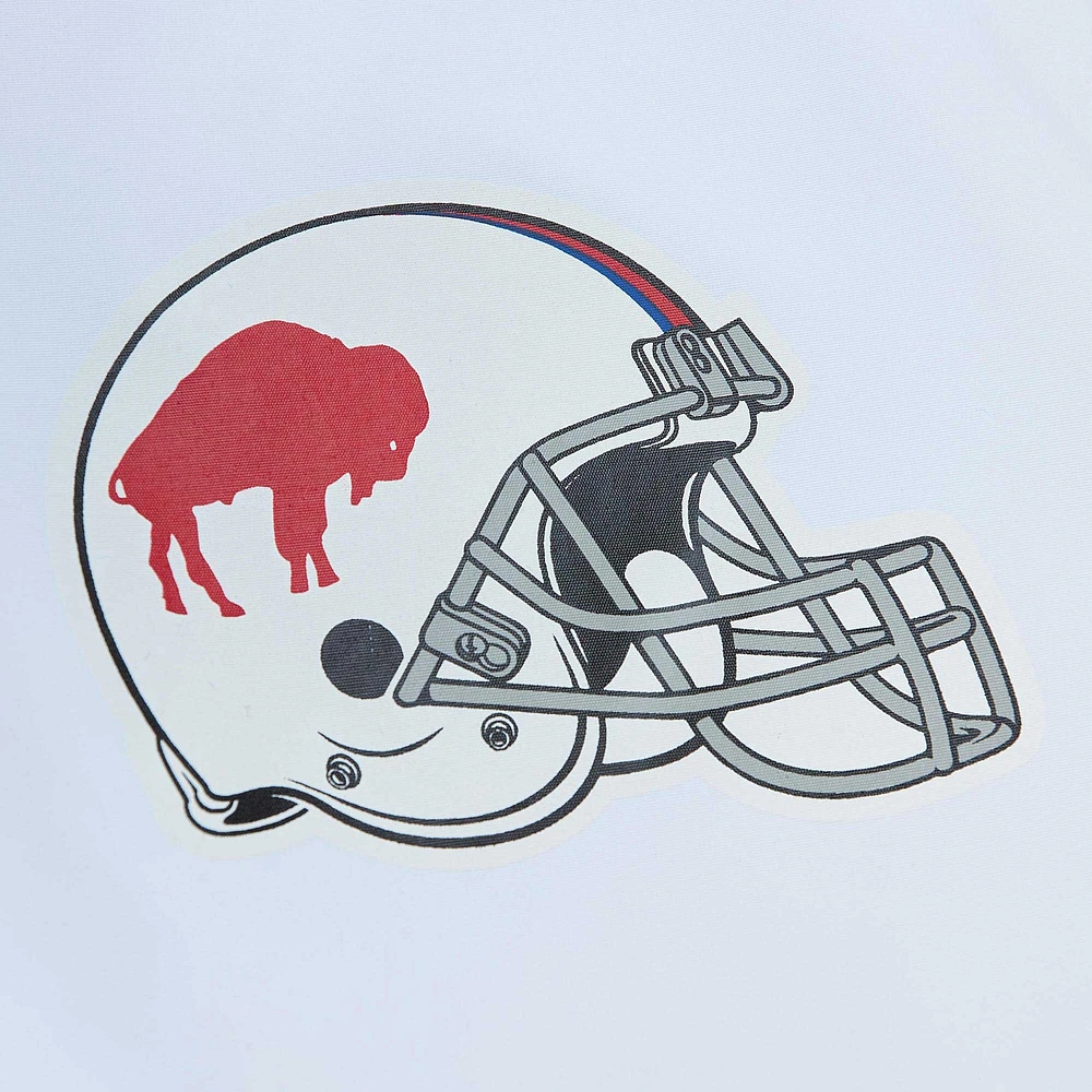 Men's Mitchell & Ness  White Buffalo Bills Team Burst Warm-Up Full-Zip Jacket