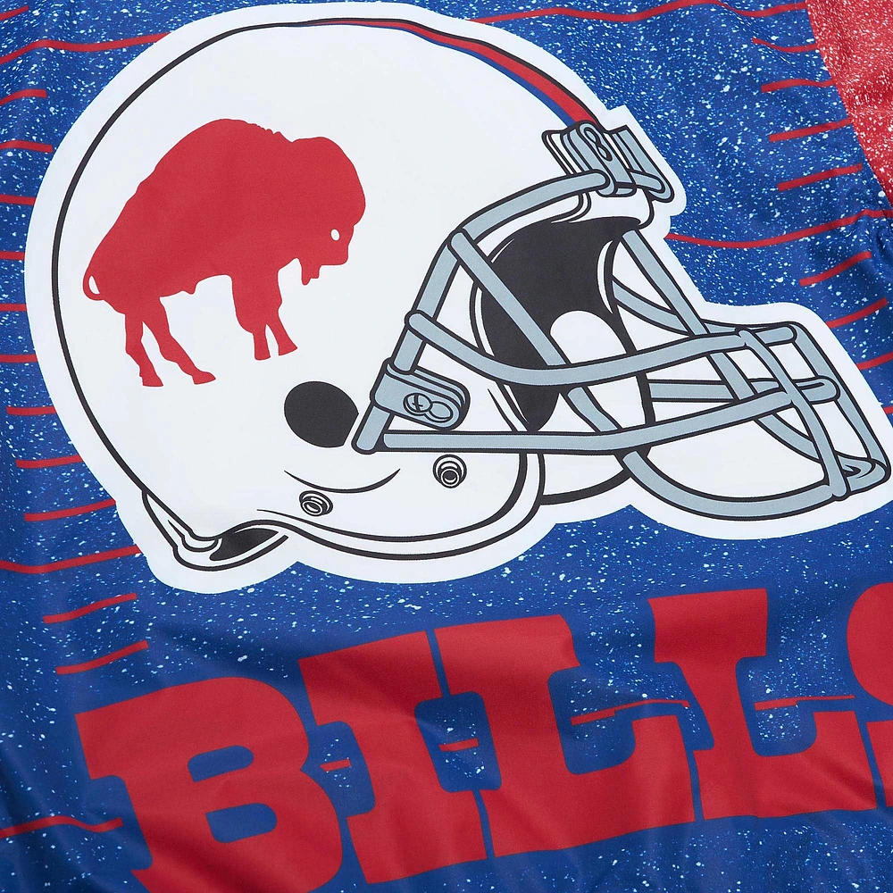 Men's Mitchell & Ness  White Buffalo Bills Team Burst Warm-Up Full-Zip Jacket