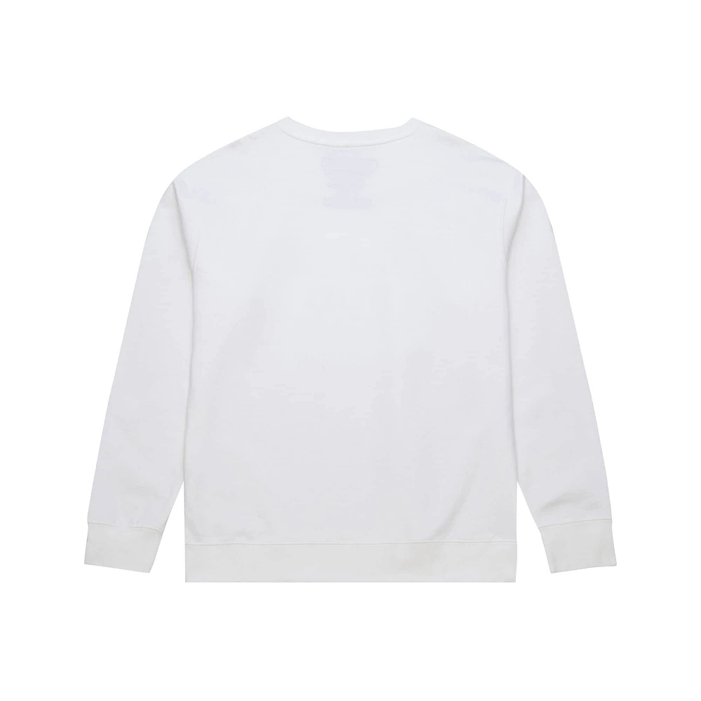 Men's Mitchell & Ness x Bud Light White Buffalo Bills The Crest Pullover Sweatshirt