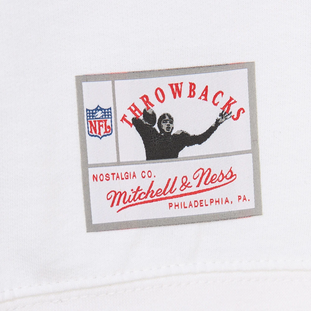 Men's Mitchell & Ness x Bud Light White Buffalo Bills The Crest Pullover Sweatshirt