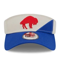 Visière ajustable pour homme New Era Crème/Royal Buffalo Bills 2023 Sideline Historic