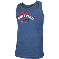 Men's New Era Heathered Royal Buffalo Bills Ringer Tri-Blend Tank Top