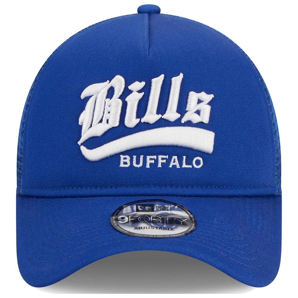 Men's New Era Royal Buffalo Bills Caliber Trucker 9FORTY Adjustable Hat