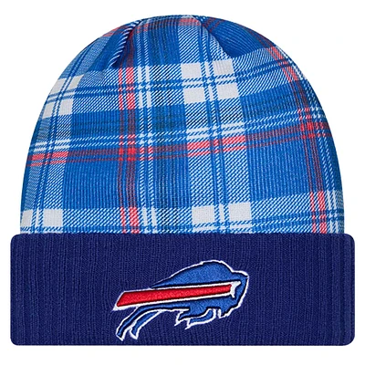 Bonnet en tricot à revers Royal Buffalo Bills Sideline Statement pour homme de New Era