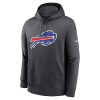 Men's Nike Anthracite Buffalo Bills Club Logo Pullover Hoodie