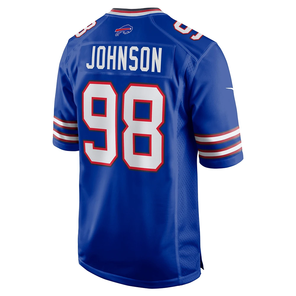Men's Nike Austin Johnson  Royal Buffalo Bills Game Jersey