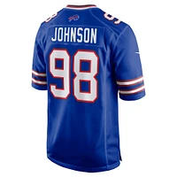 Men's Nike Austin Johnson  Royal Buffalo Bills Game Jersey