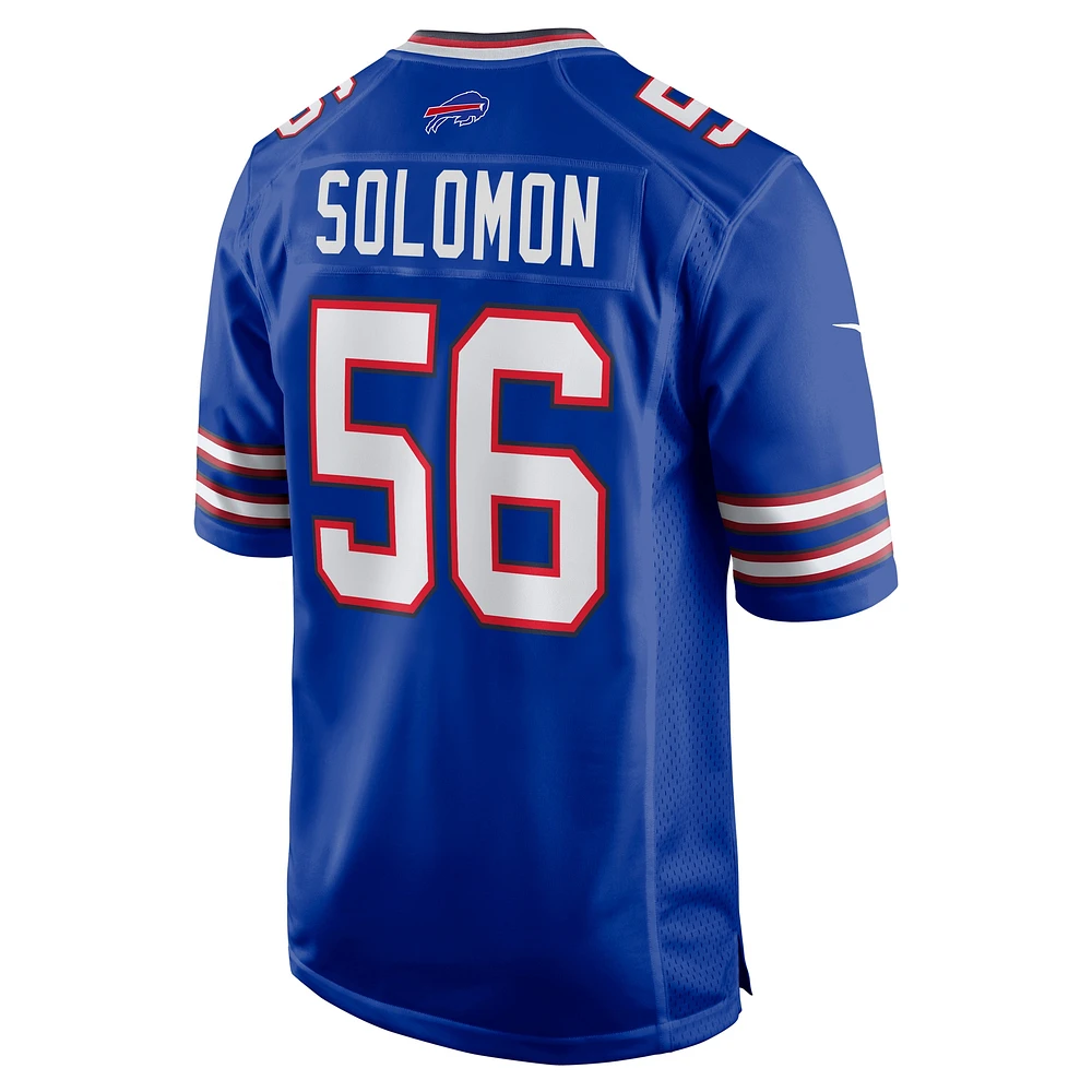 Maillot de match Nike Javon Solomon Royal Buffalo Bills pour homme