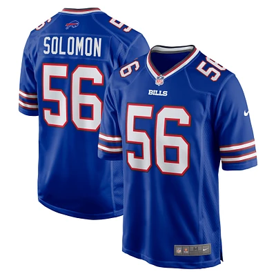 Maillot de match Nike Javon Solomon Royal Buffalo Bills pour homme