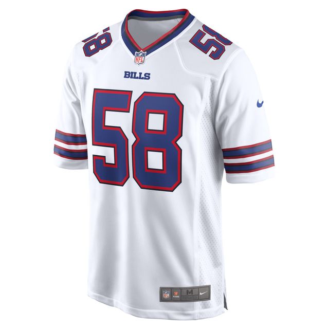 Maillot de joueur extérieur Buffalo Bills Nike Matt Milano pour homme, blanc