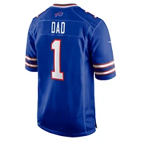 Men's Nike Number 1 Dad Royal Buffalo Bills Game Jersey
