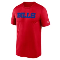 Men's Nike Red Buffalo Bills Primetime Legend Wordmark Performance T-Shirt