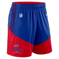 Men's Nike Royal/Red Buffalo Bills Sideline Primary Lockup Performance Shorts