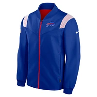 Men's Nike Royal Buffalo Bills Sideline Coaches Bomber Full-Zip Jacket