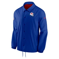Men's Nike Royal Buffalo Bills Sideline Coaches Performance Full-Snap Jacket