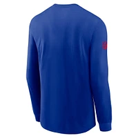 Men's Nike Royal Buffalo Bills Sideline Performance Long Sleeve T-Shirt