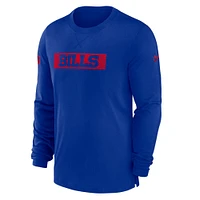 Men's Nike Royal Buffalo Bills Sideline Player Performance Long Sleeve T-Shirt