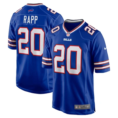 Maillot de match Nike Taylor Rapp Royal Buffalo Bills pour homme