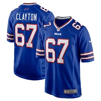 Maillot de match Nike Travis Clayton Royal Buffalo Bills pour homme