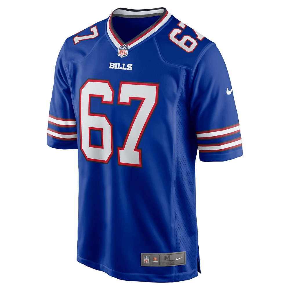 Maillot de match Nike Travis Clayton Royal Buffalo Bills pour homme