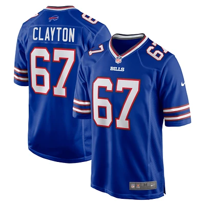 Maillot de match Nike Travis Clayton Royal Buffalo Bills pour homme