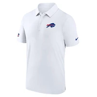 Men's Nike White Buffalo Bills Sideline Coaches Performance Polo