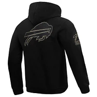 Men's Pro Standard Black Buffalo Bills Classic Chenille Pullover Hoodie