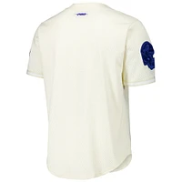 Men's Pro Standard Josh Allen Cream Buffalo Bills Name & Number Triple Tonal Button-Up Baseball Jersey