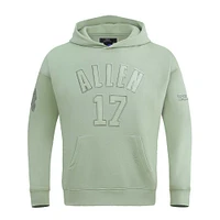 Men's Pro Standard Josh Allen Light Green Buffalo Bills Player Name & Number Pullover Hoodie