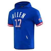 Men's Pro Standard Josh Allen Royal Buffalo Bills Player Name & Number Hoodie T-Shirt