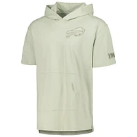 Men's Pro Standard Light Green Buffalo Bills Neutrals Short Sleeve Pullover Hoodie