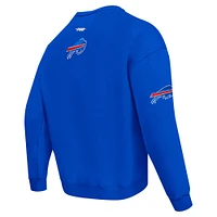 Men's Pro Standard Royal Buffalo Bills Turn It Up Drop Shoulder Pullover Sweatshirt