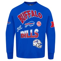 Men's Pro Standard Royal Buffalo Bills Turn It Up Drop Shoulder Pullover Sweatshirt