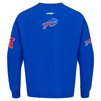 Men's Pro Standard Royal Buffalo Bills Turn It Up Drop Shoulder Pullover Sweatshirt