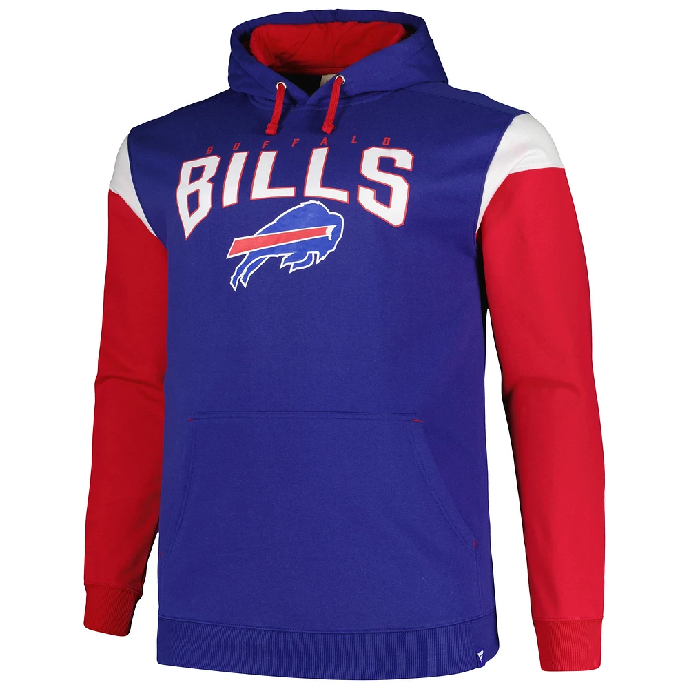 Men's Profile Royal Buffalo Bills Big & Tall Trench Battle Pullover Hoodie