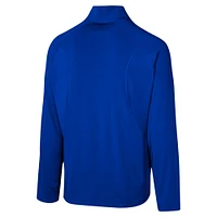 Men's Royal Buffalo Bills Grind Iron Quarter-Zip Top