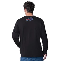 Men's Starter  Black Buffalo Bills Linebacker Long Sleeve T-Shirt