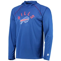 Men's Starter Royal Buffalo Bills Raglan Long Sleeve Hoodie T-Shirt