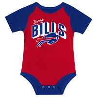 Newborn & Infant Buffalo Bills Dynamic Duo Bodysuit, Bib Knit Hat Set