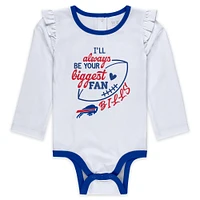 Newborn & Infant WEAR by Erin Andrews Buffalo Bills Three-Piece Long Sleeve Bodysuit, Tutu and Sweatpants Set