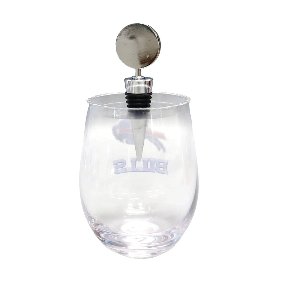 The Memory Company Buffalo Bills 15oz. Stemless Tumbler With Wine Bottle Stopper
