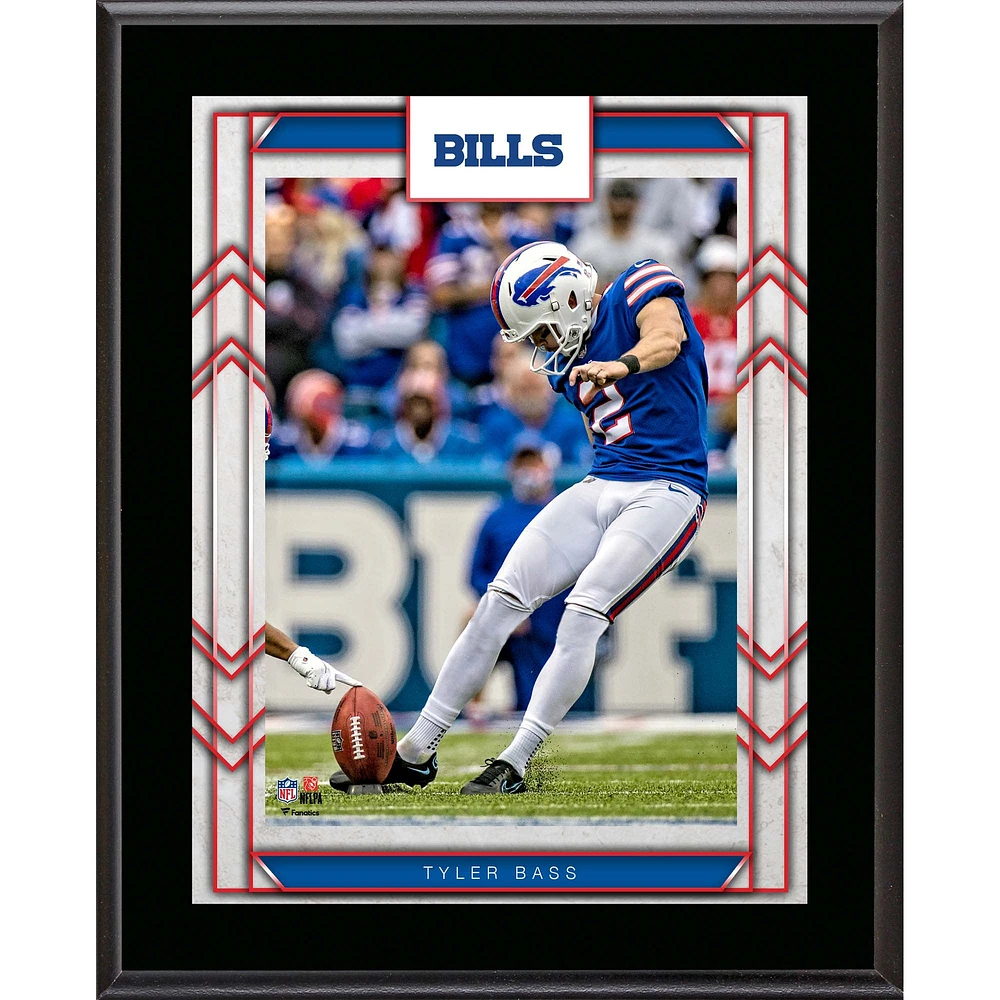 Tyler Bass Buffalo Bills Framed 10.5" x 13" Sublimated Player Plaque