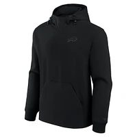 Unisex Fanatics Black Buffalo Bills Front Office Tonal Tri-Blend Pullover Hoodie