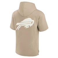 Unisex Fanatics Khaki Buffalo Bills Elements Super Soft Fleece Short Sleeve Pullover Hoodie