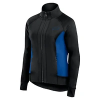 Women's Fanatics Black Buffalo Bills Studio Fitted Full-Zip Gym Track Jacket