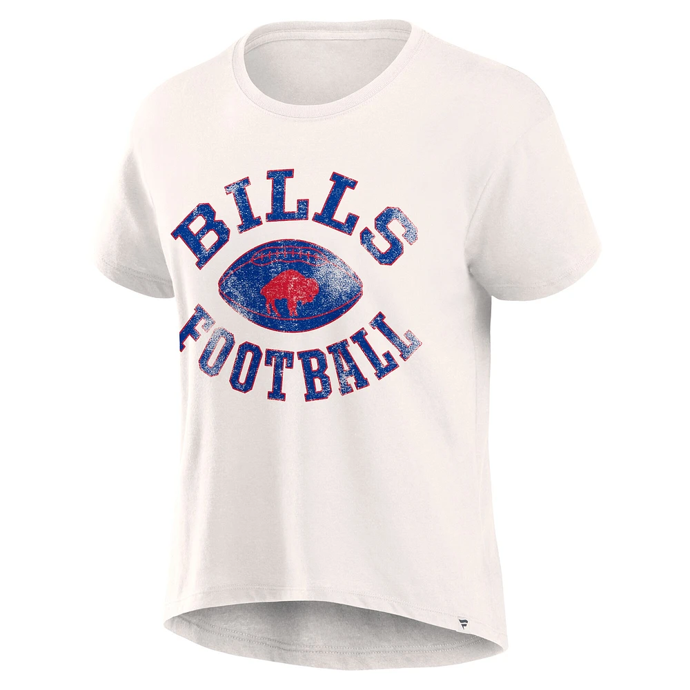 Women's Fanatics Cream Buffalo Bills Football Home Fashion T-Shirt