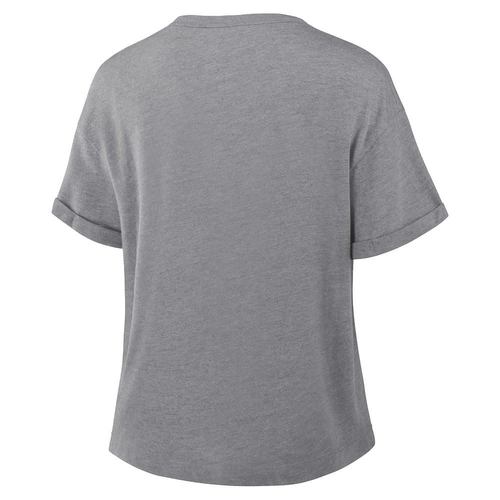 Women's Fanatics Heather Gray Buffalo Bills Tri-Blend T-Shirt