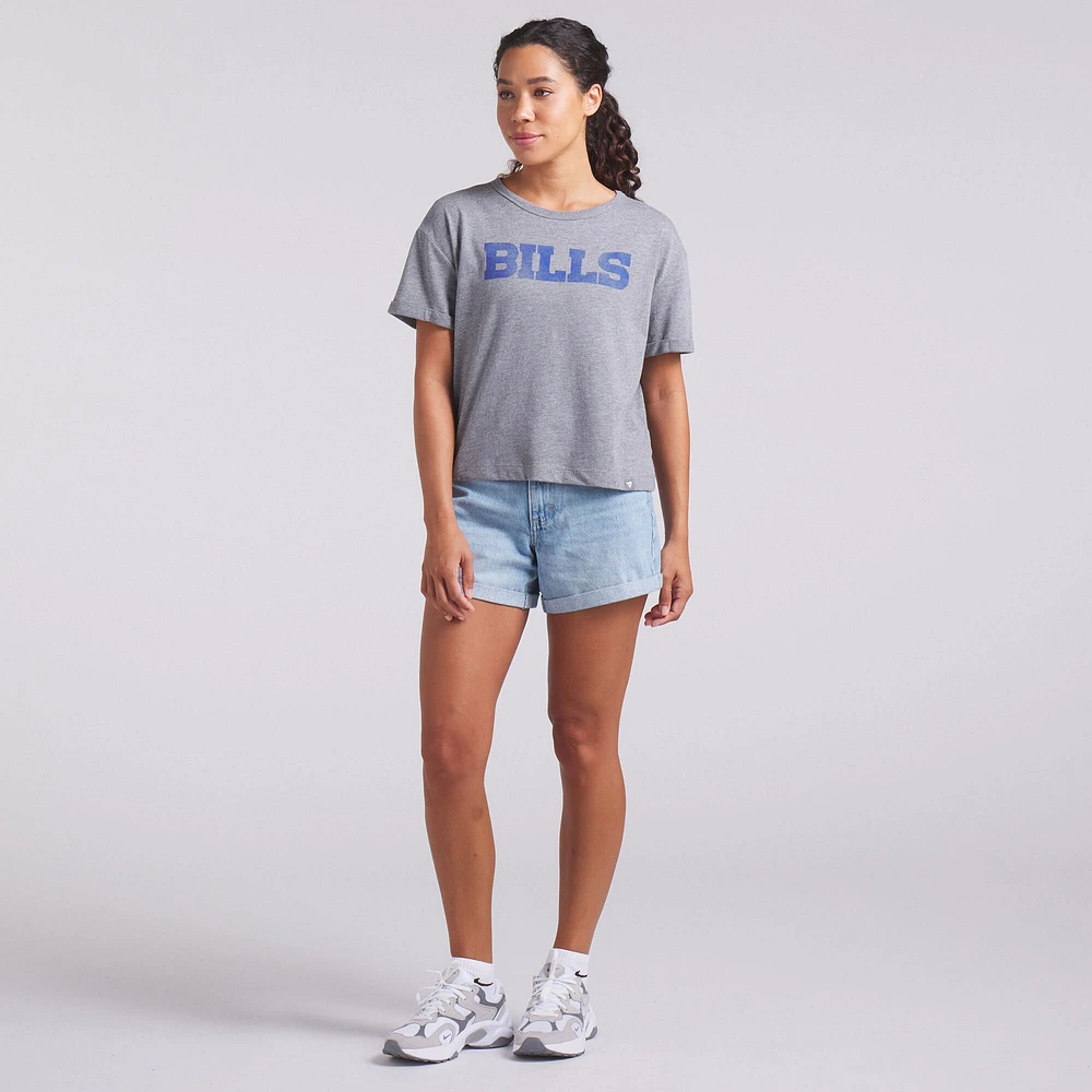 Women's Fanatics Heather Gray Buffalo Bills Tri-Blend T-Shirt